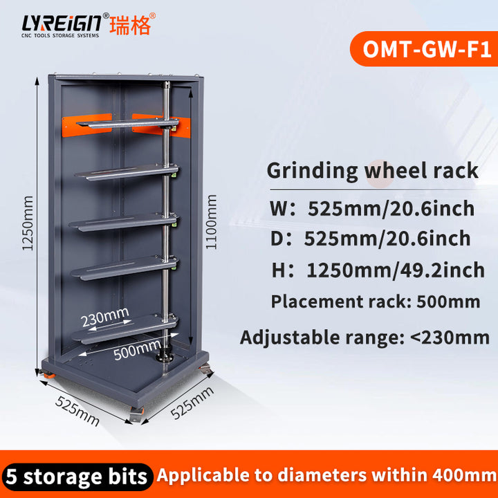 Wheel Tool Rack Grinding Wheel Rack Adjustable Storage Stand for ≤400mm Wheels ...